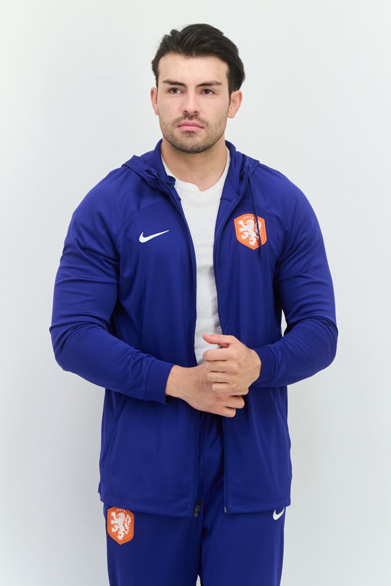 Nike Men Slim Fit 2 Piece Brand Logo Tracksuits, Blue - Image 2